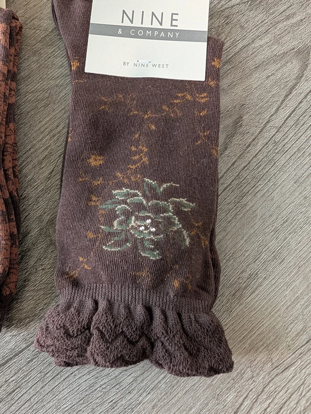 nwt CHOCOLATE BROWN DRESS SOCKS j. jill nine west